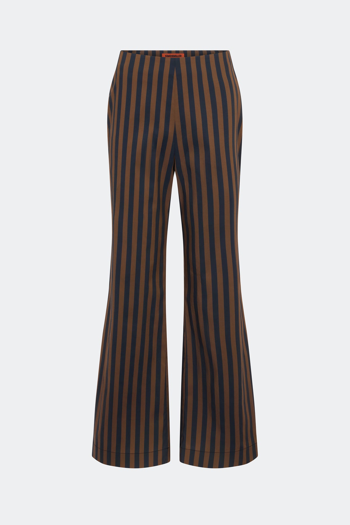 Pia Poplin Pant in BLACK/CHOCO BROWN STRIPE