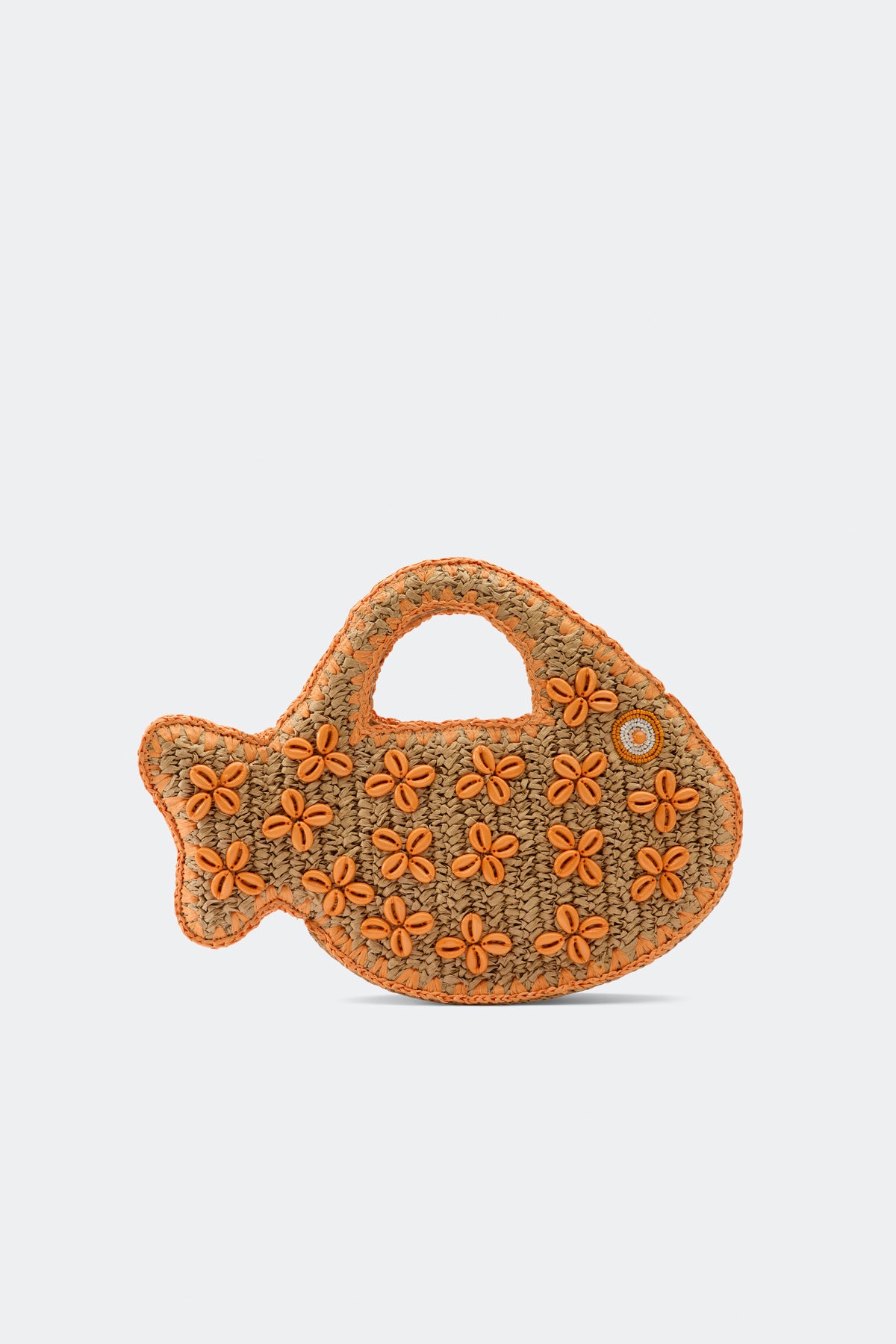 Puka Fish Bag in Natural/Light Orange