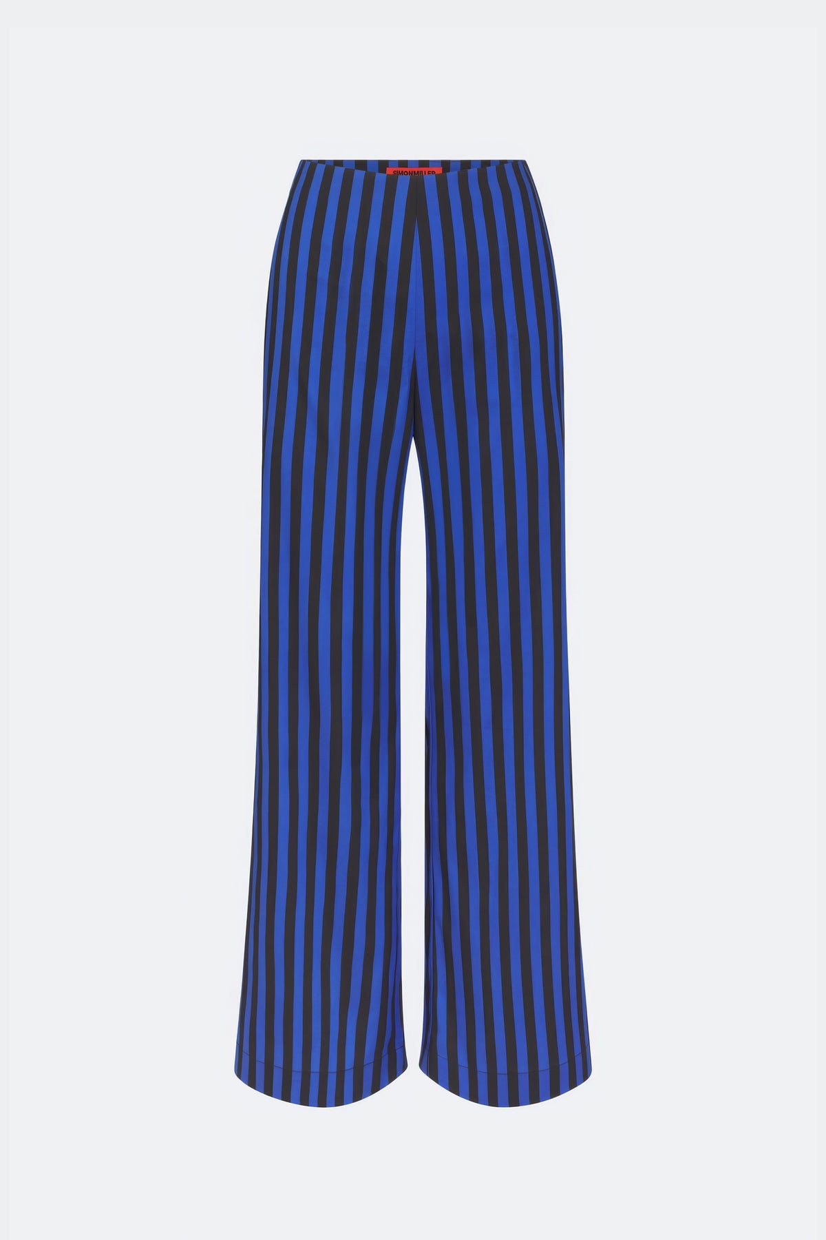 Pia Poplin Pant In Cobalt Stripe