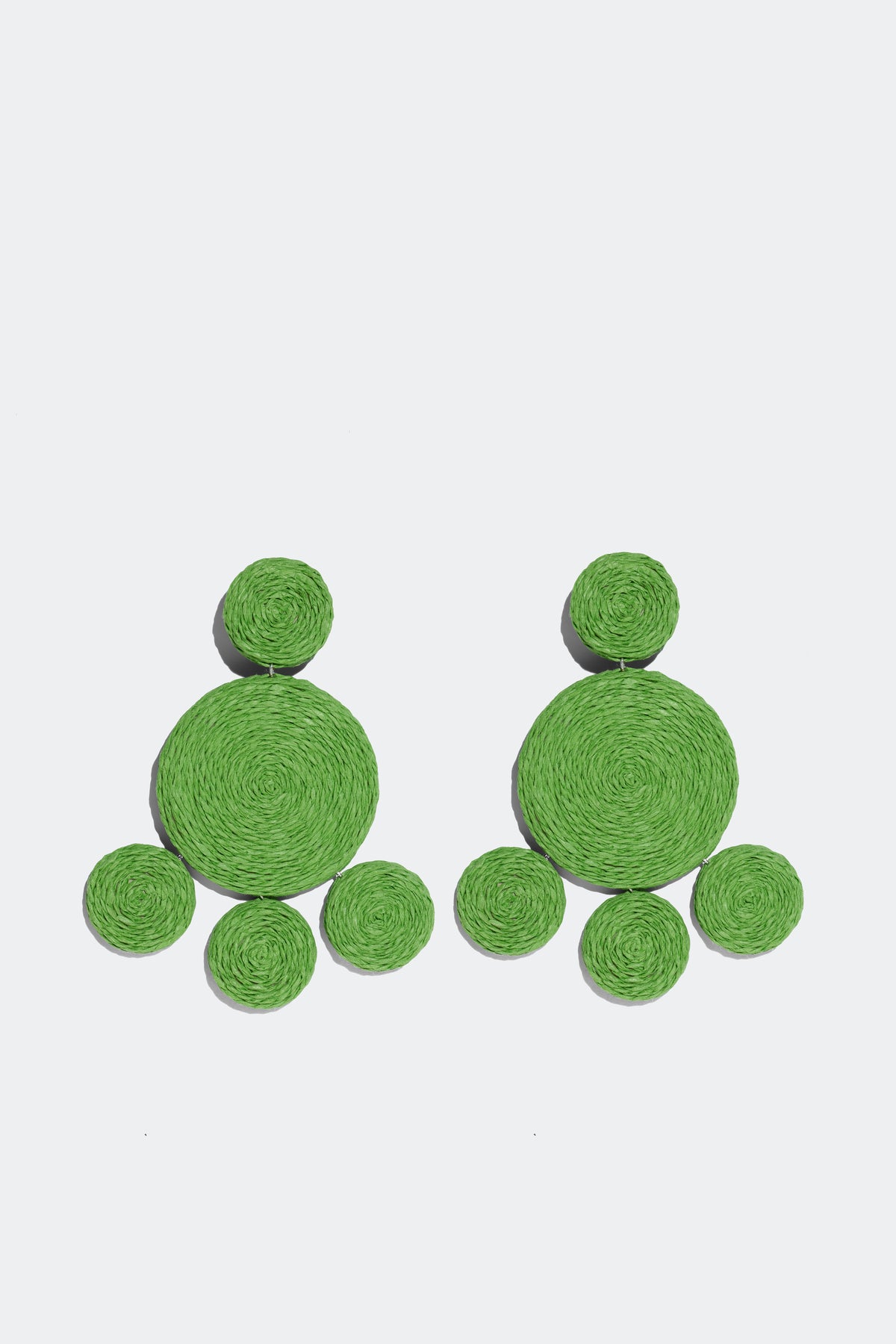 Raffia Deco Earring In Gummy Green