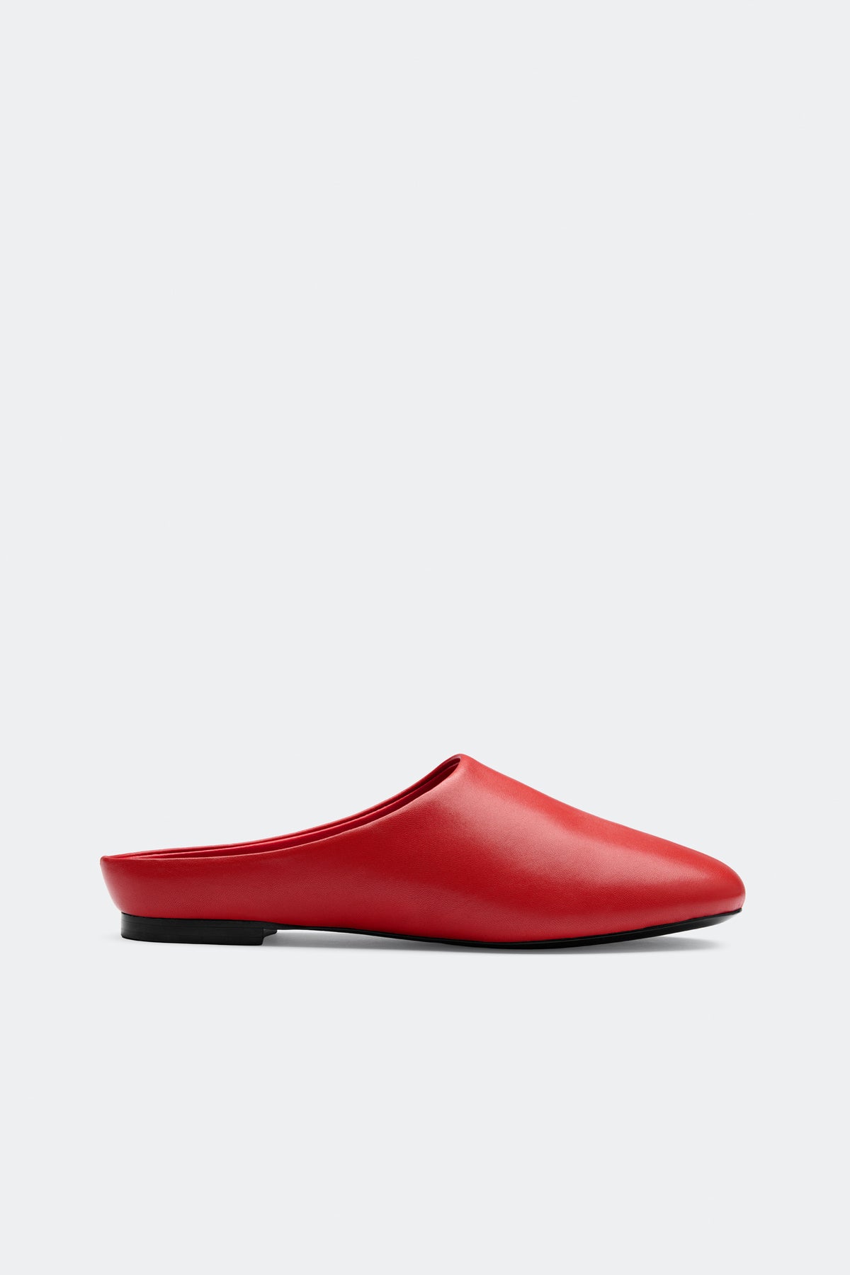 Leather Riad Slipper In Classic Red