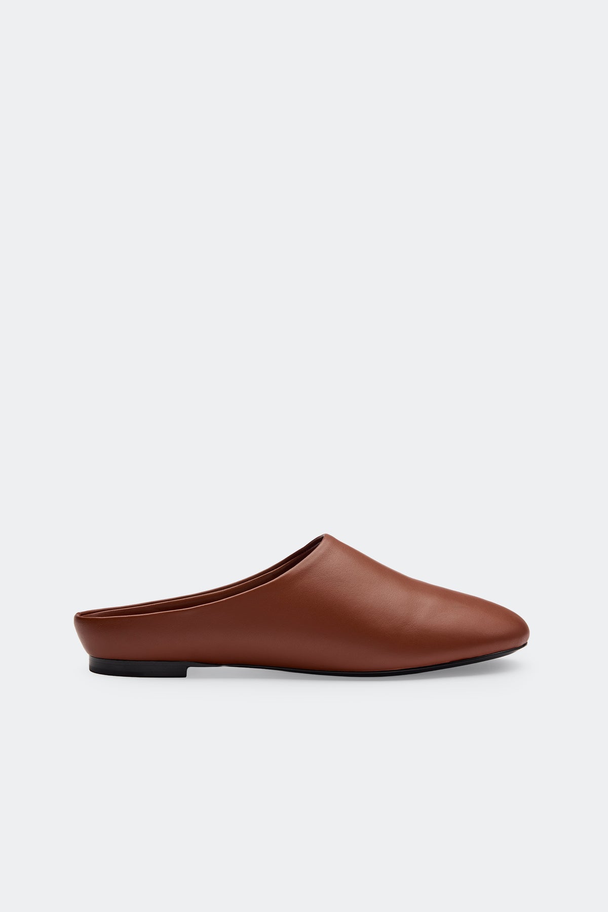 Leather Riad Slipper In Sepia Brown
