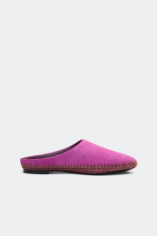 Riad Slipper In Fuchsia/Plum