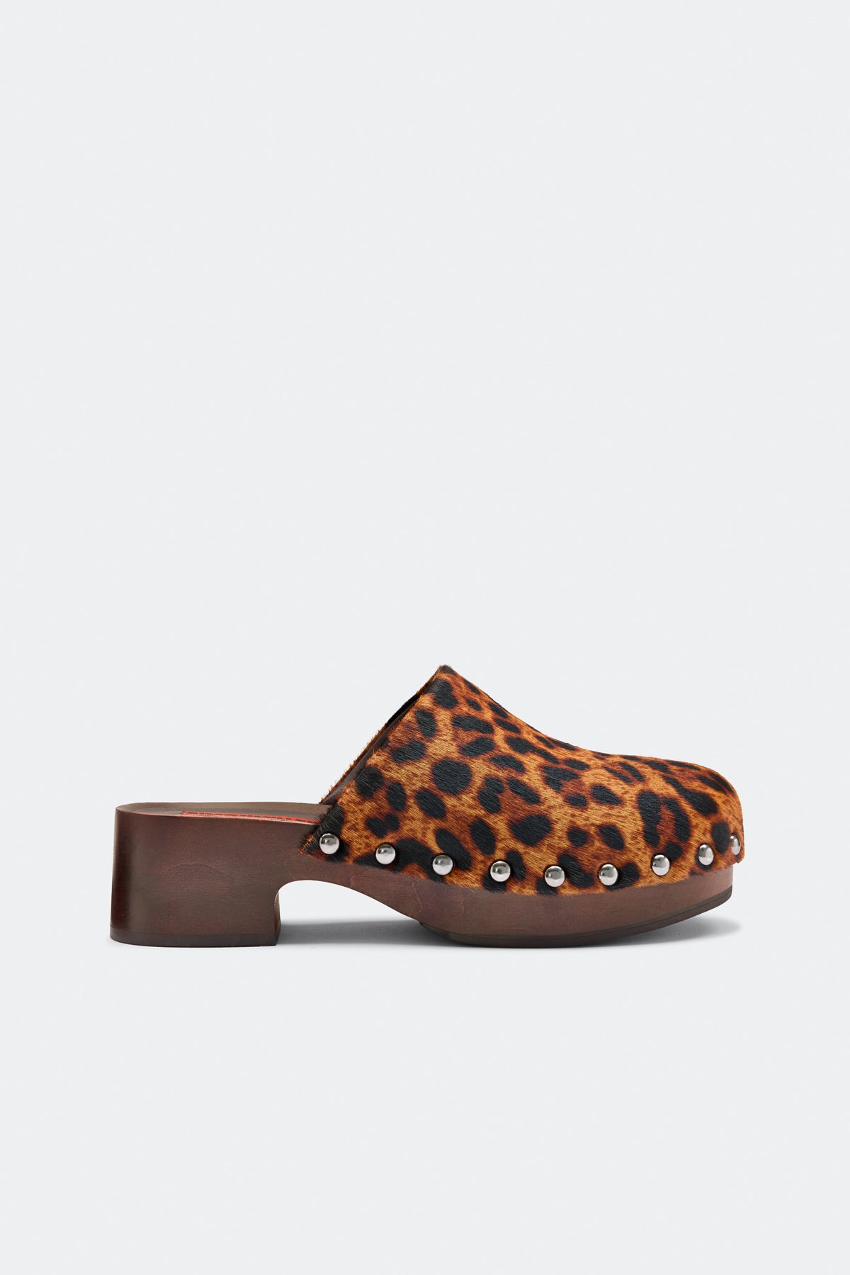 Rio Wood Clog In Choco Brown Leopard