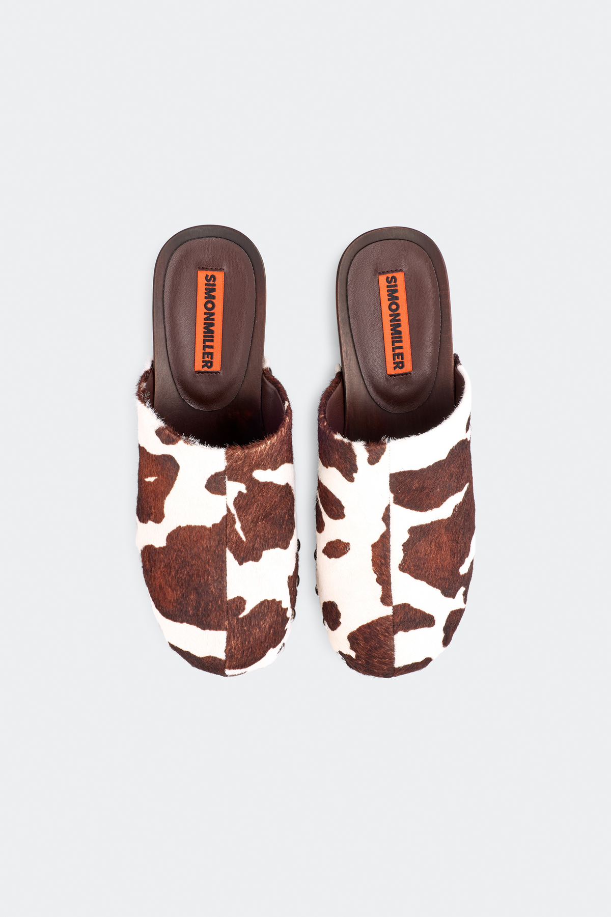 Rio Wood Clog In Cow Print