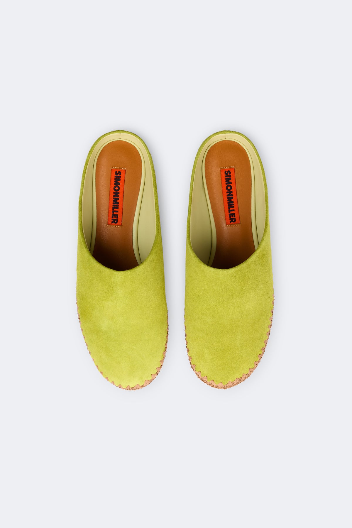 Riad Slipper In Moss Green/Natural