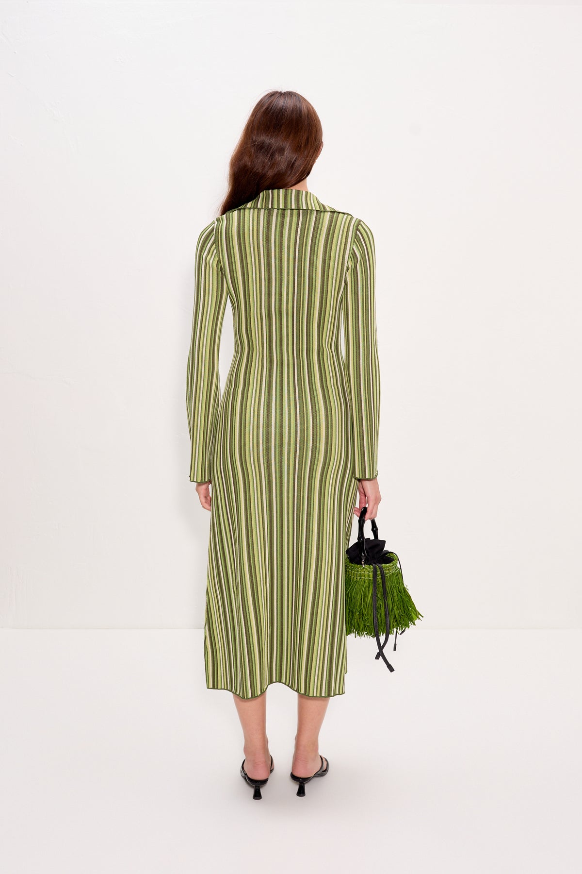 Reade Polo Dress In Landscape Multi Stripe