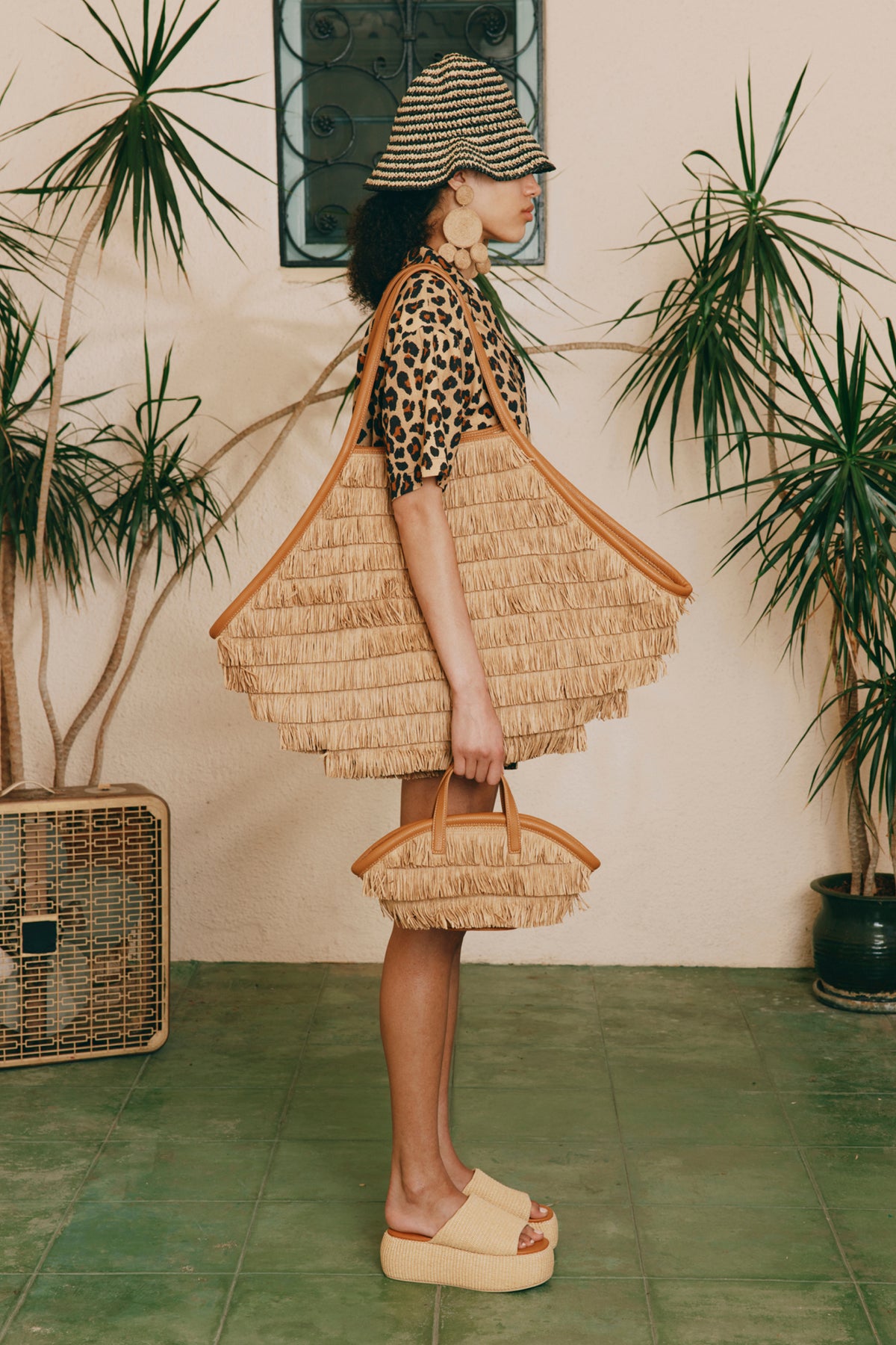 Large Fringe Mercado Tote In Natural