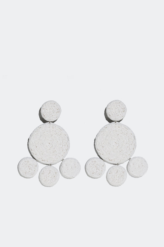 Raffia Deco Earring In Macadamia