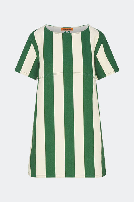 Sahara Short Sleeve Mini Dress In Gummy Green/Ecru