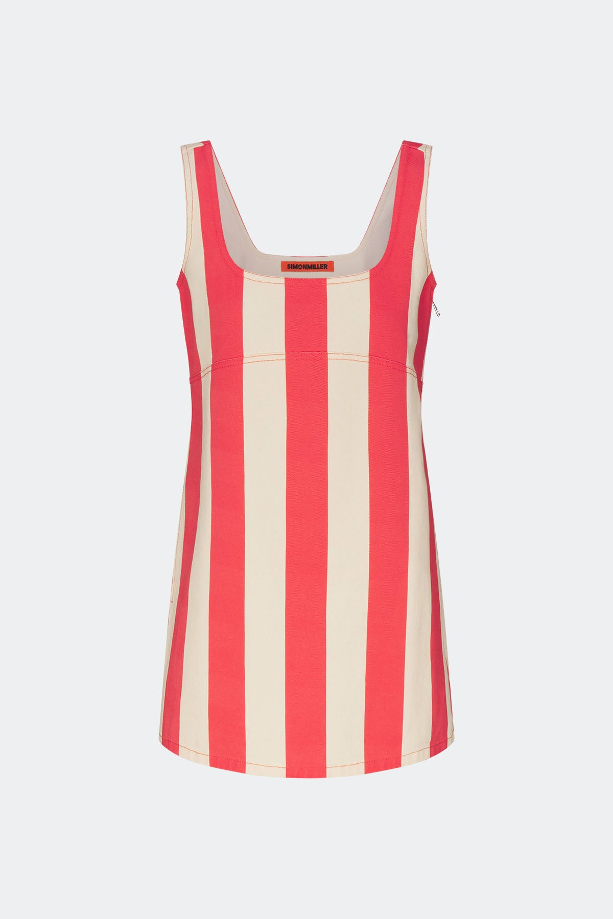 Sahara Striped Denim Dress in Venetian Red Stripe