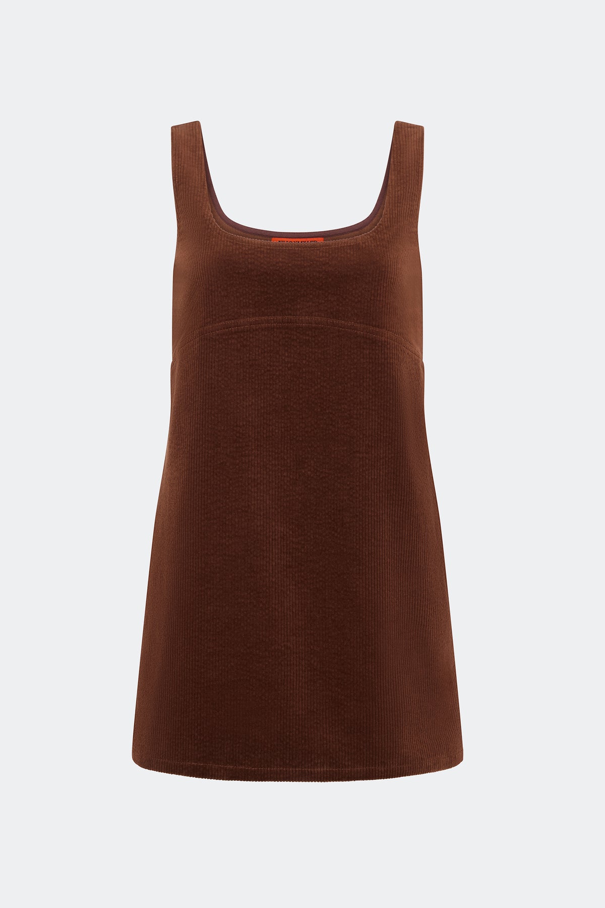 Sahara Corduroy Mini Dress In Choco Brown