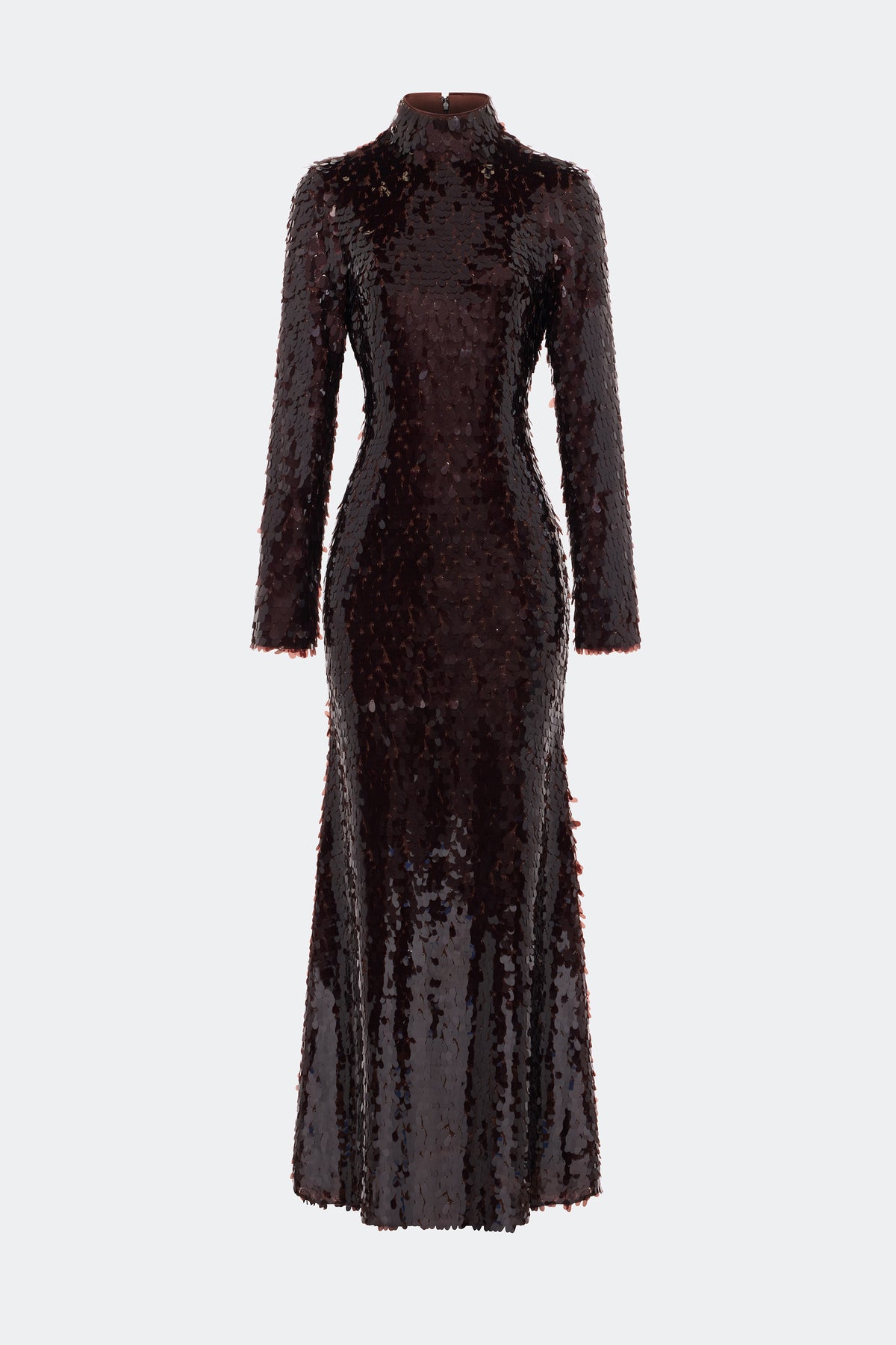 Sculpty Sequin Dress In Choco Brown