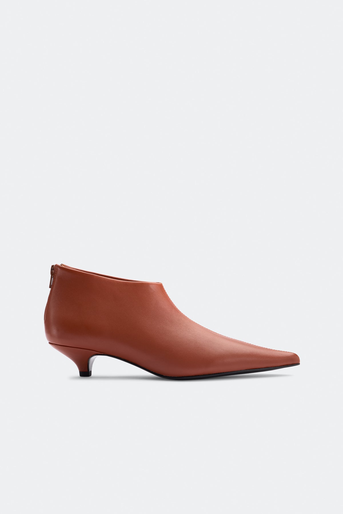 Leather Arrow Boot In Sepia Brown