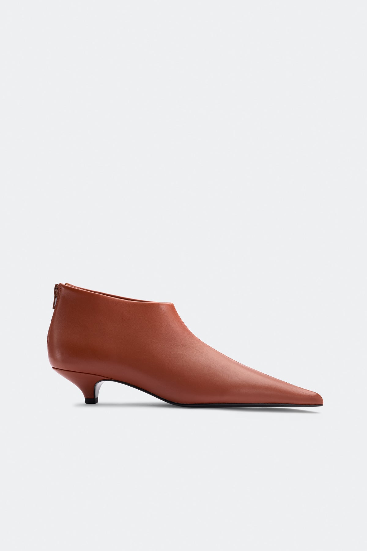 Leather Arrow Boot In Sepia Brown