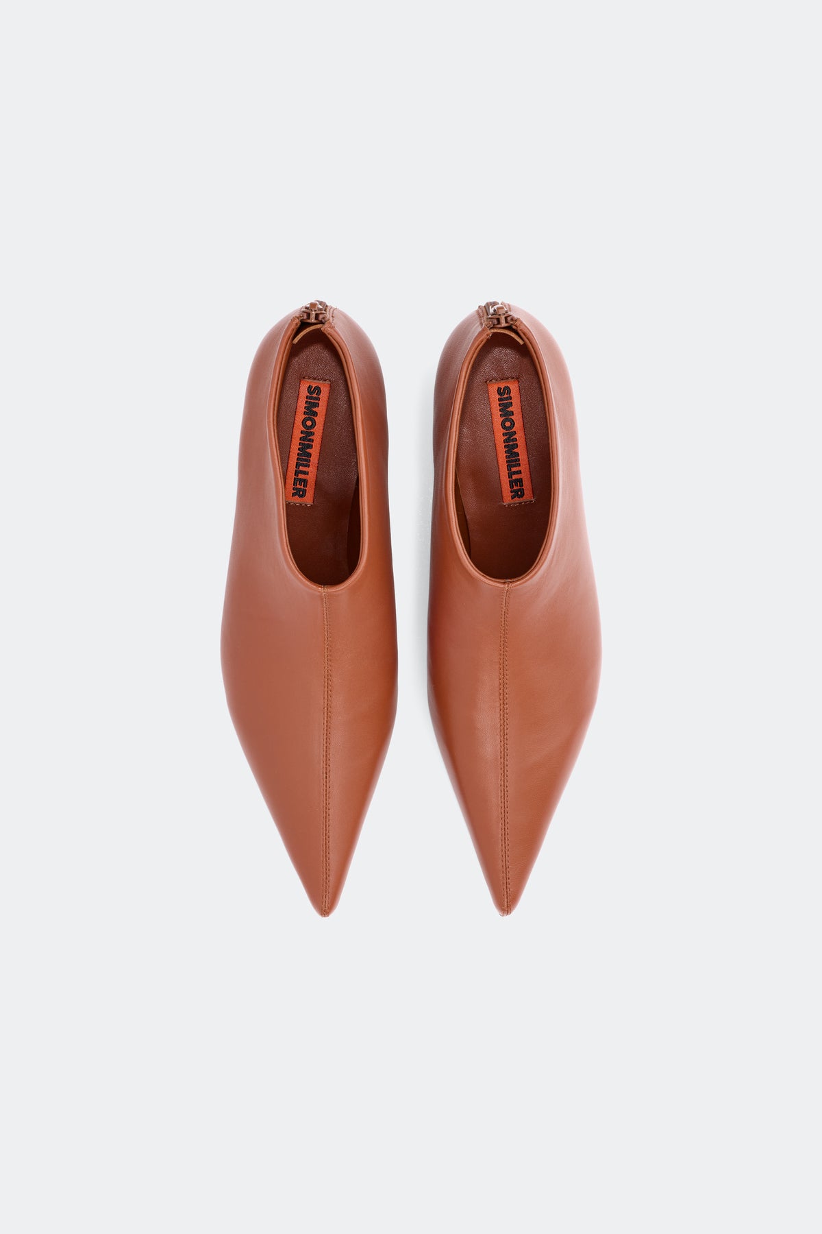 Leather Arrow Boot In Sepia Brown