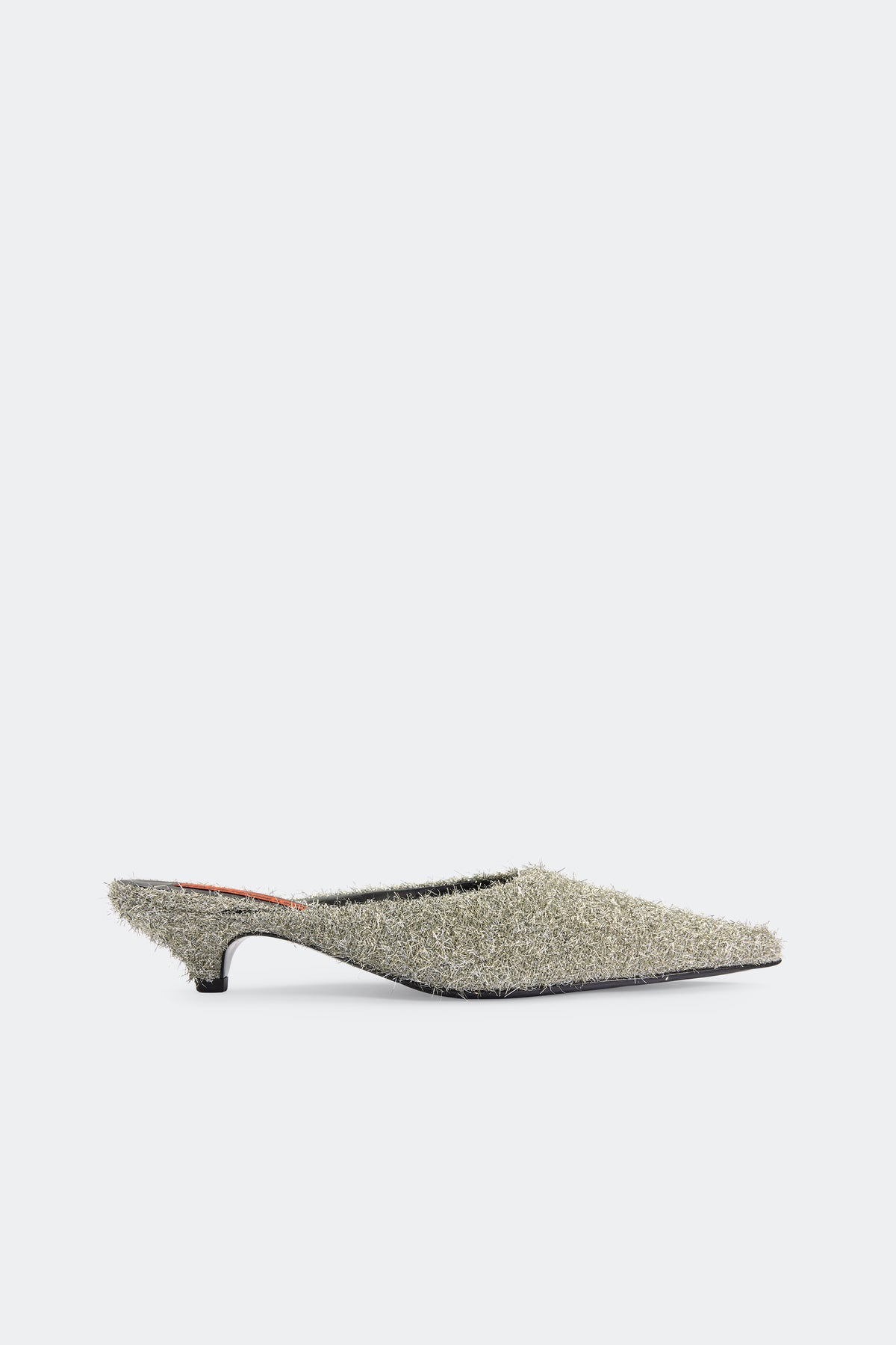 Tinsel Arrow Mule In Silver