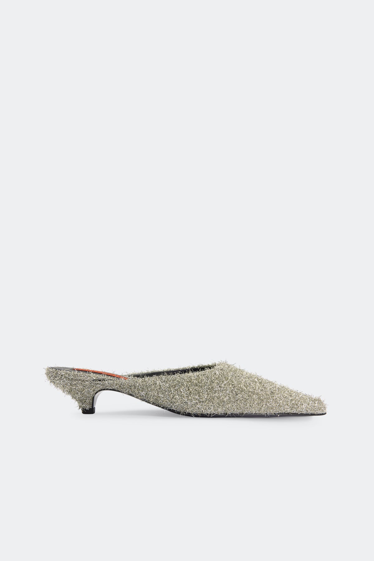 Tinsel Arrow Mule In Silver