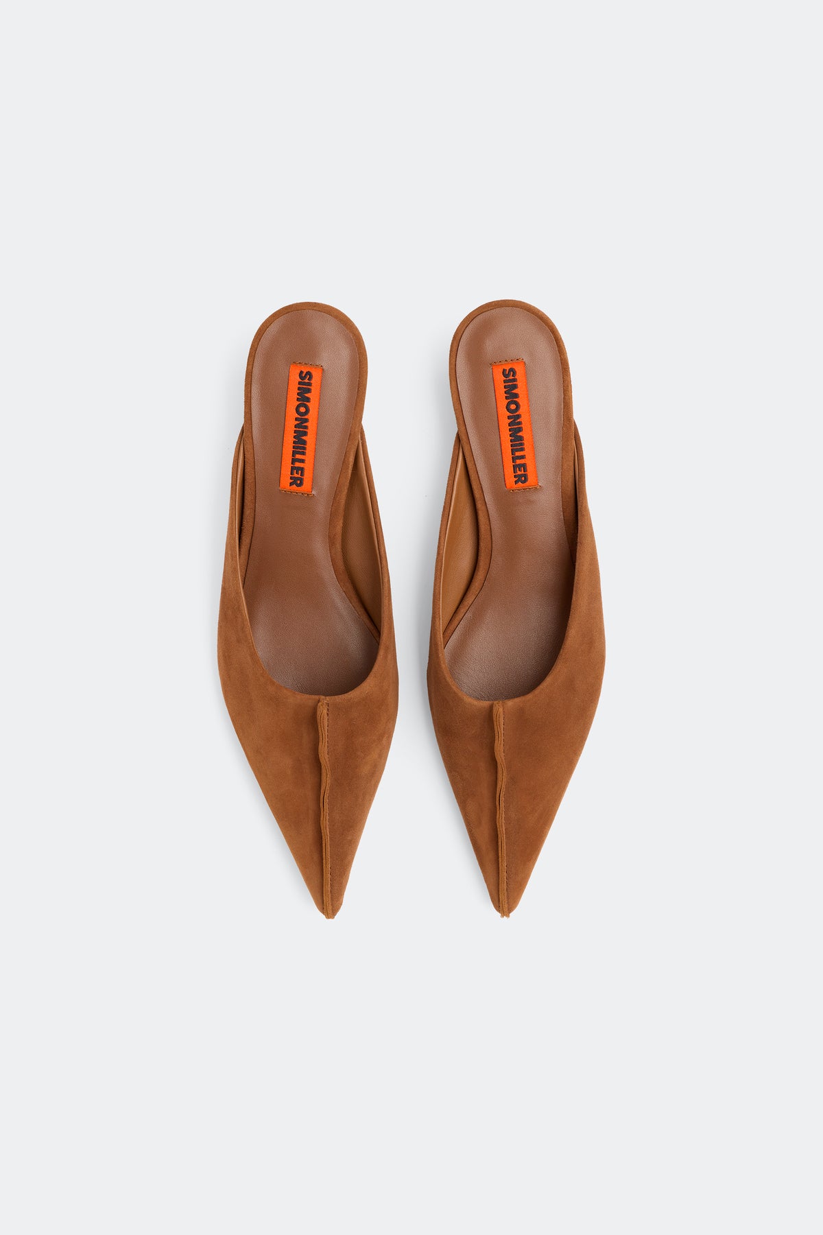Suede Arrow Mule In Sepia Brown