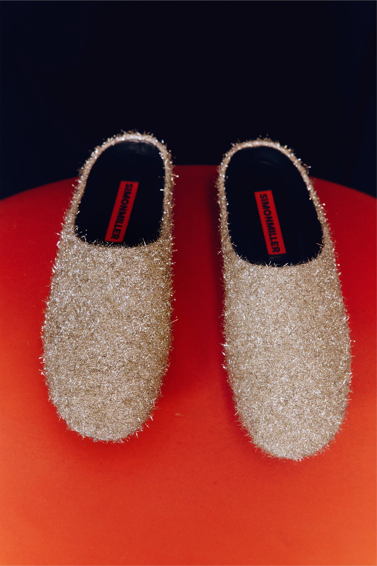 TINSEL RIAD SLIPPER IN SILVER