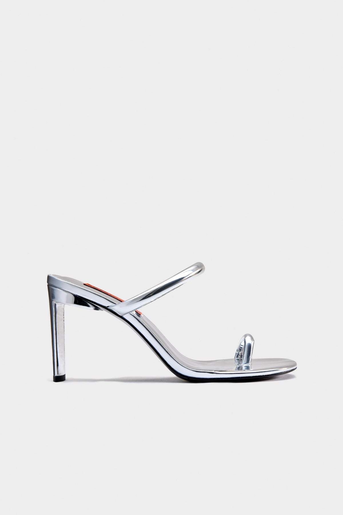 Pipe Heel In Silver