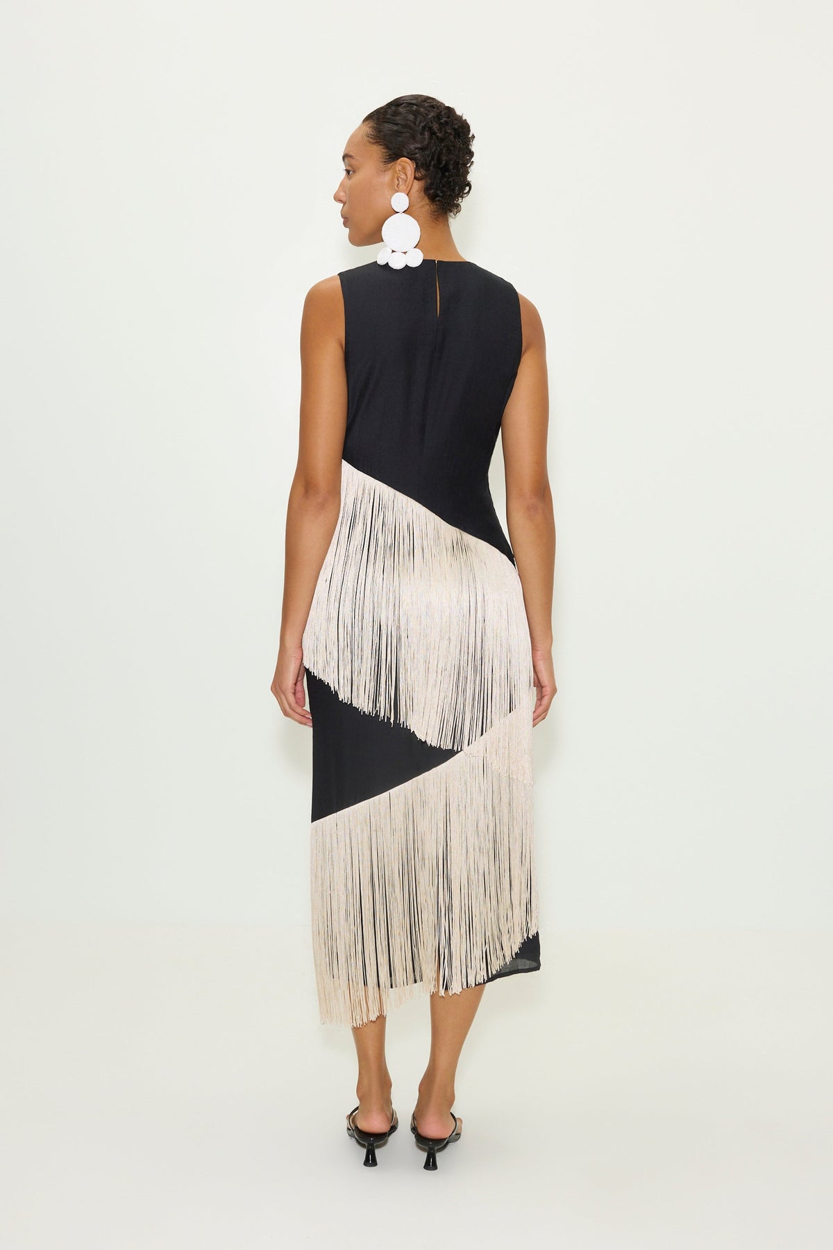 Copacabana Fringe Dress in Black