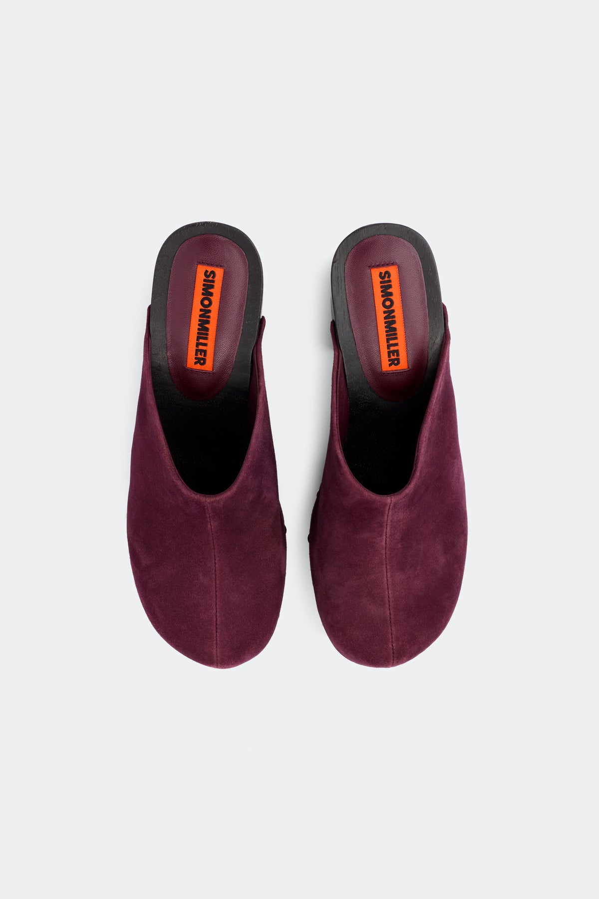 Suede Sol Platform Clog In Bordeaux