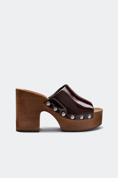 Sol Wood Sandal In Bordeaux – Simon Miller