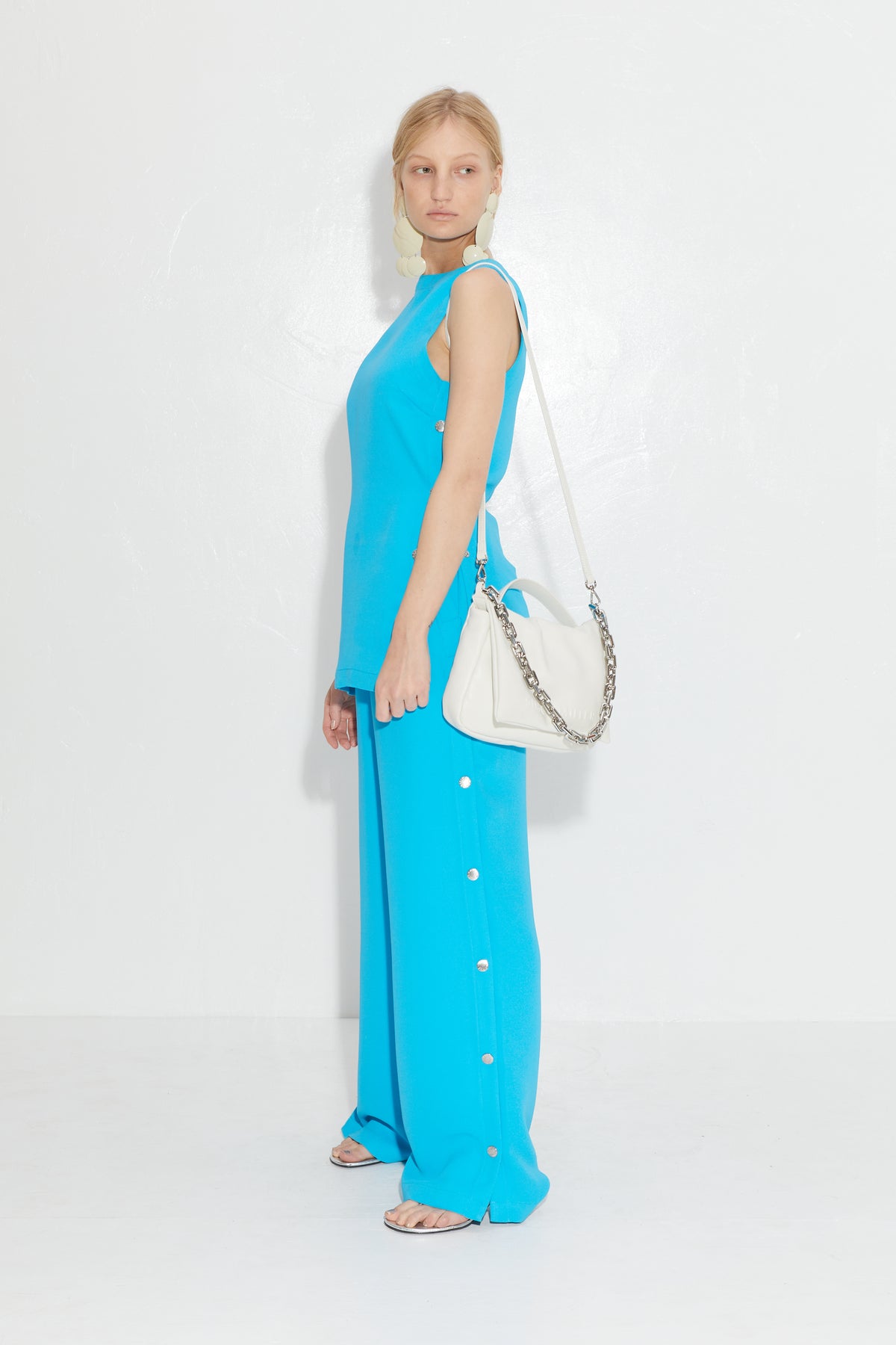 Zweeny Crepe Pant In Blue Lagoon