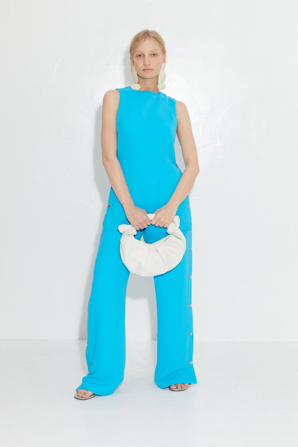 Zweeny Crepe Pant In Blue Lagoon