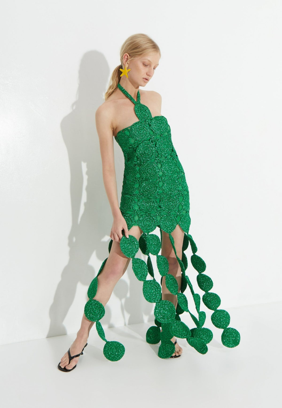Beep Beep Dress in Gummy Green