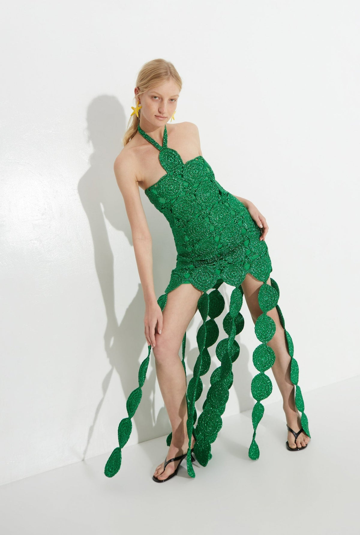 Beep Beep Dress in Gummy Green