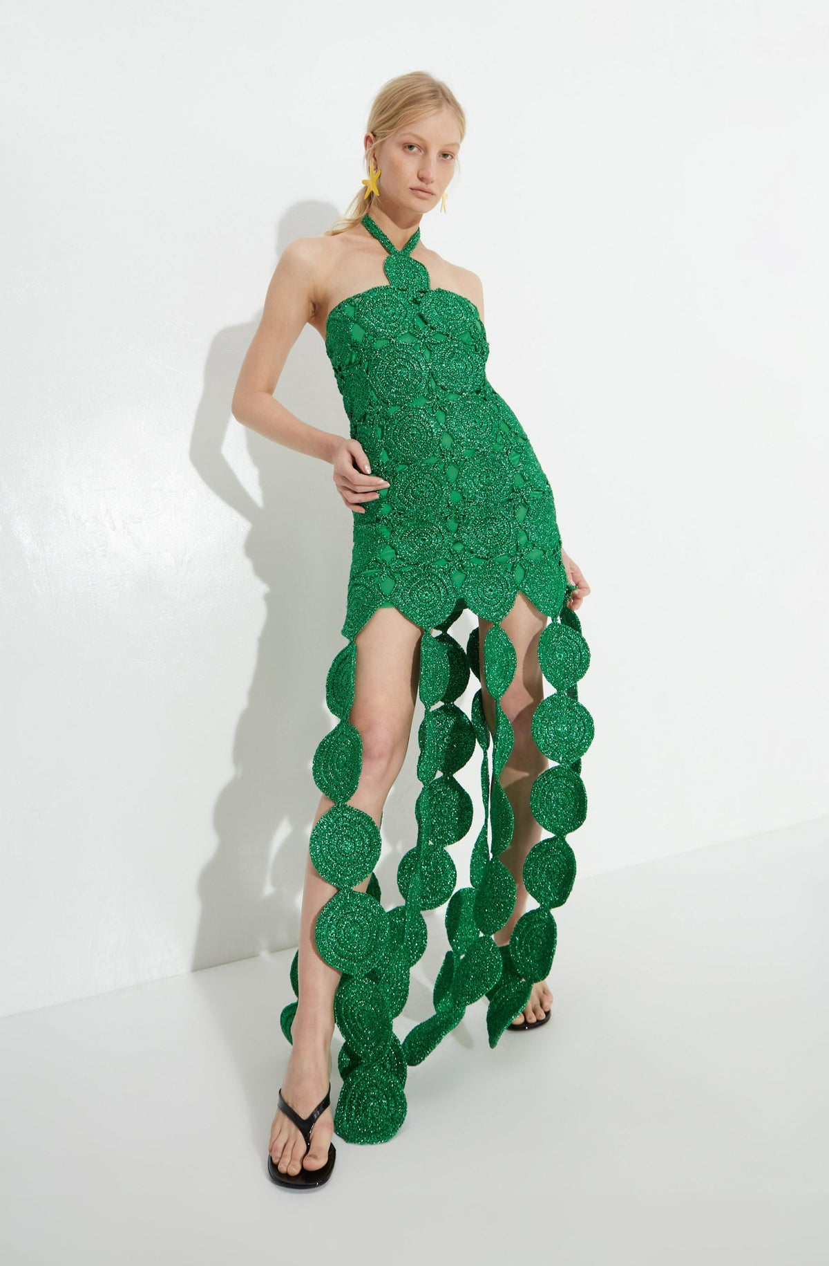 Beep Beep Dress in Gummy Green