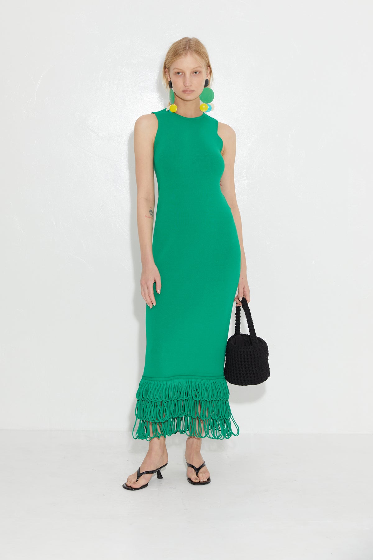 Knits By Albers Dress in Gummy Green