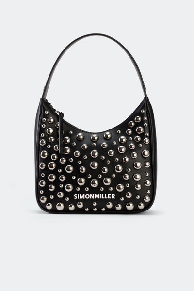 Studded Snap Bag in Black/Silver | SIMONMILLER – Simon Miller