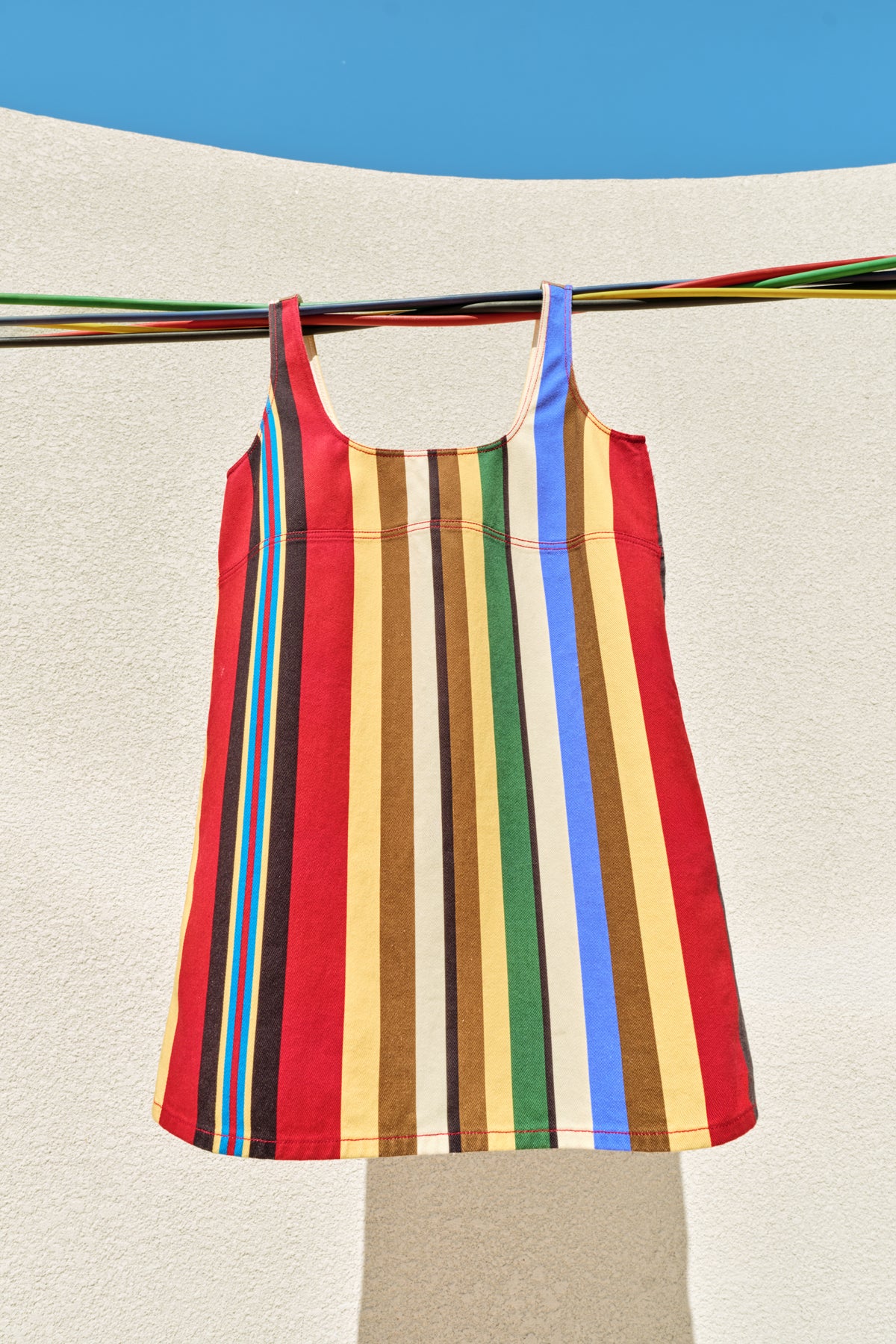Sahara Denim Dress In Primary Stripe