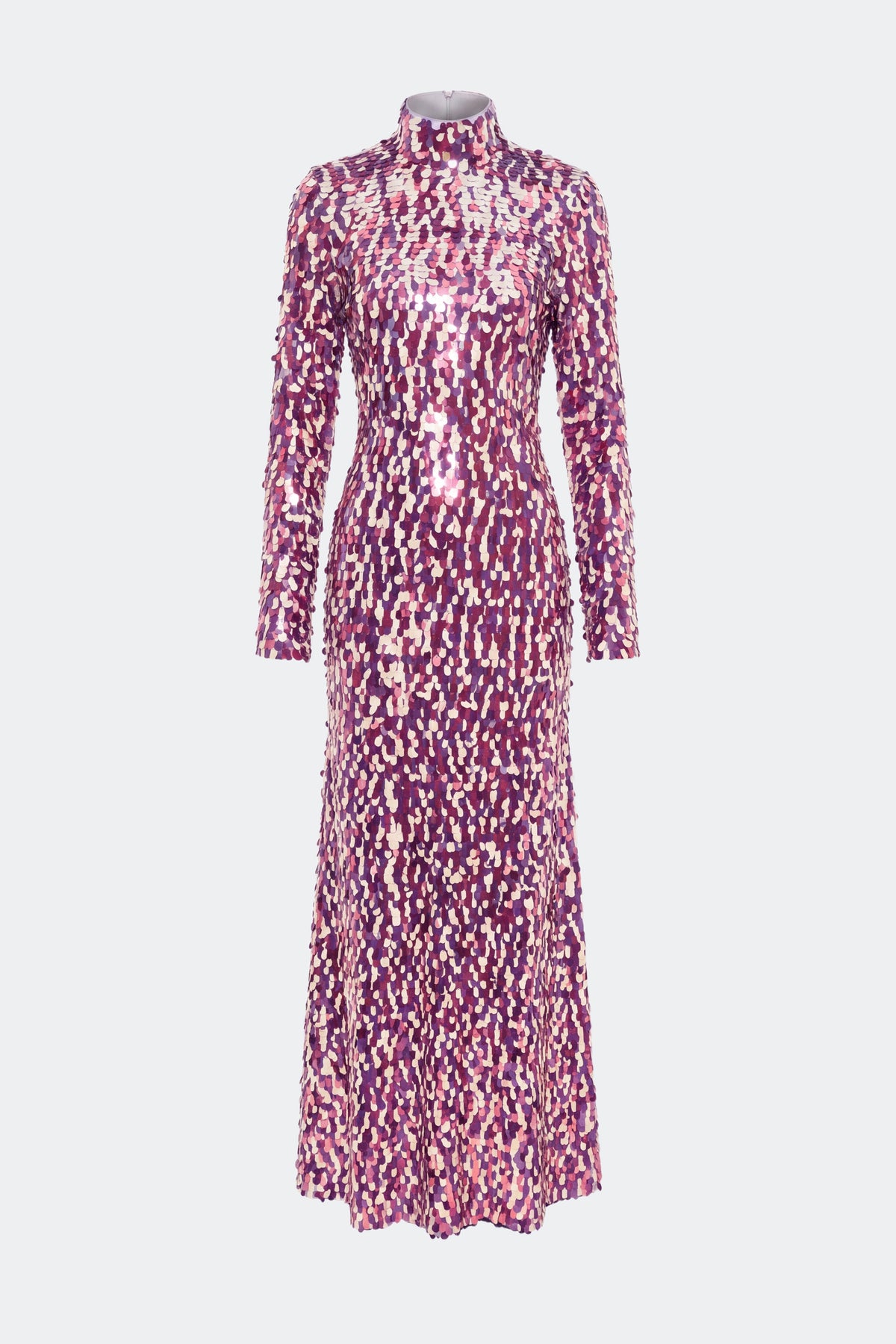 Sculpty Sequin Dress In Berry Mosaic