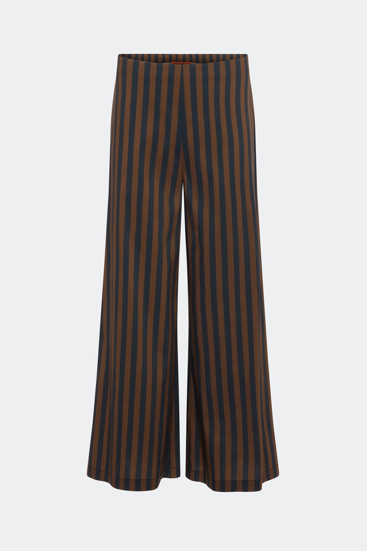 TONI POPLIN PANT IN BLACK/CHOCO BROWN STRIPE