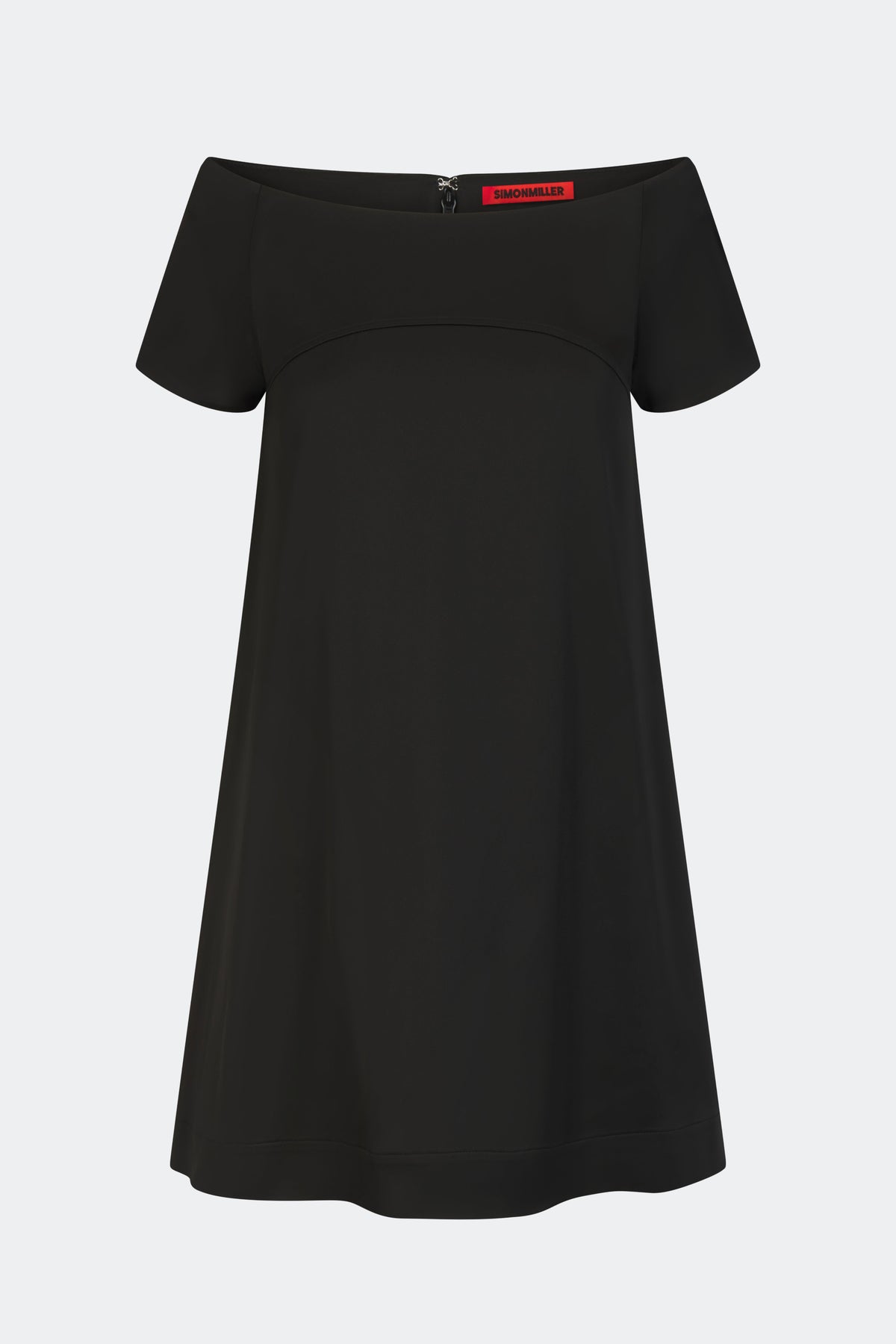 Taja Satin Mini Dress In Black