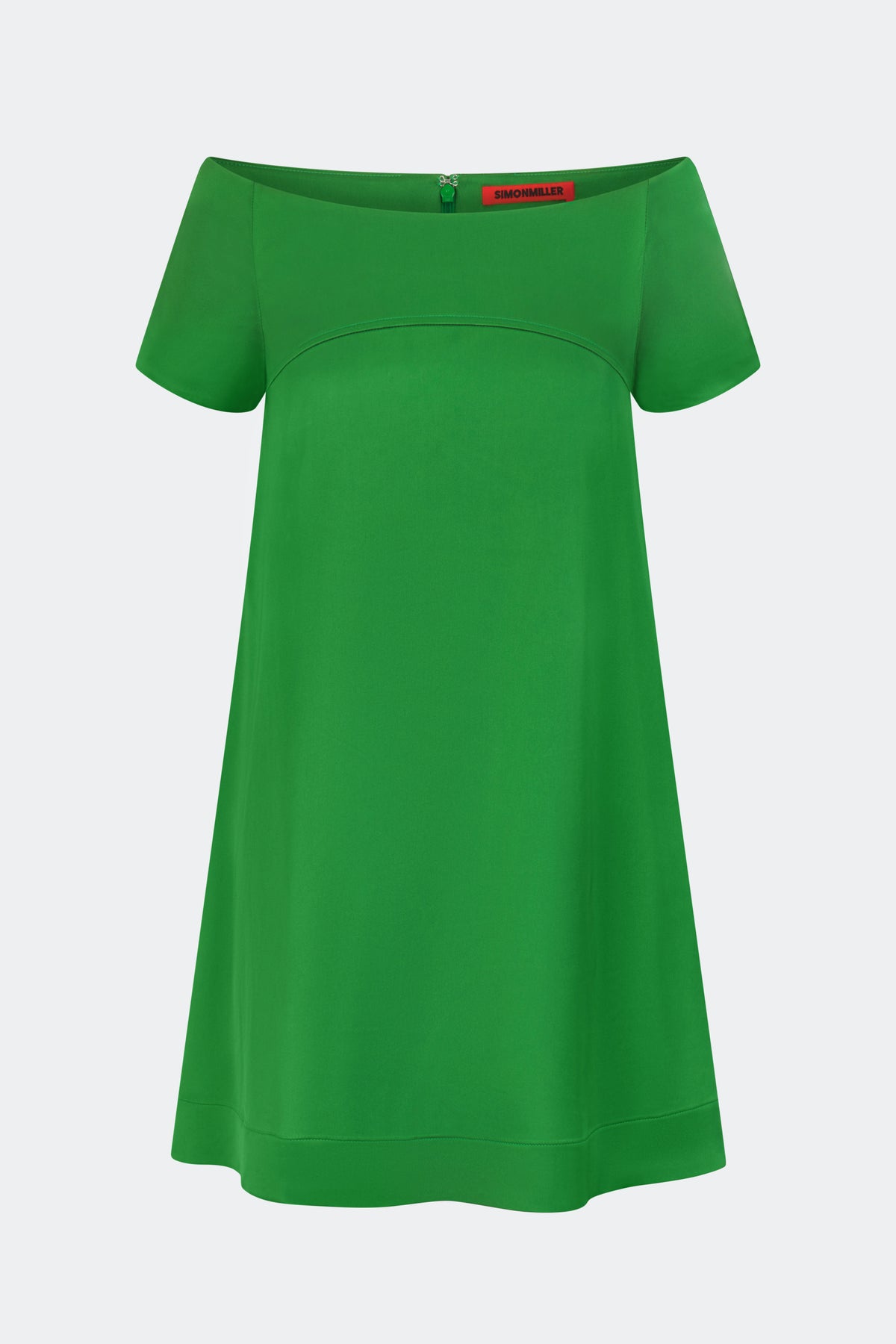 Taja Satin Mini Dress In Matcha