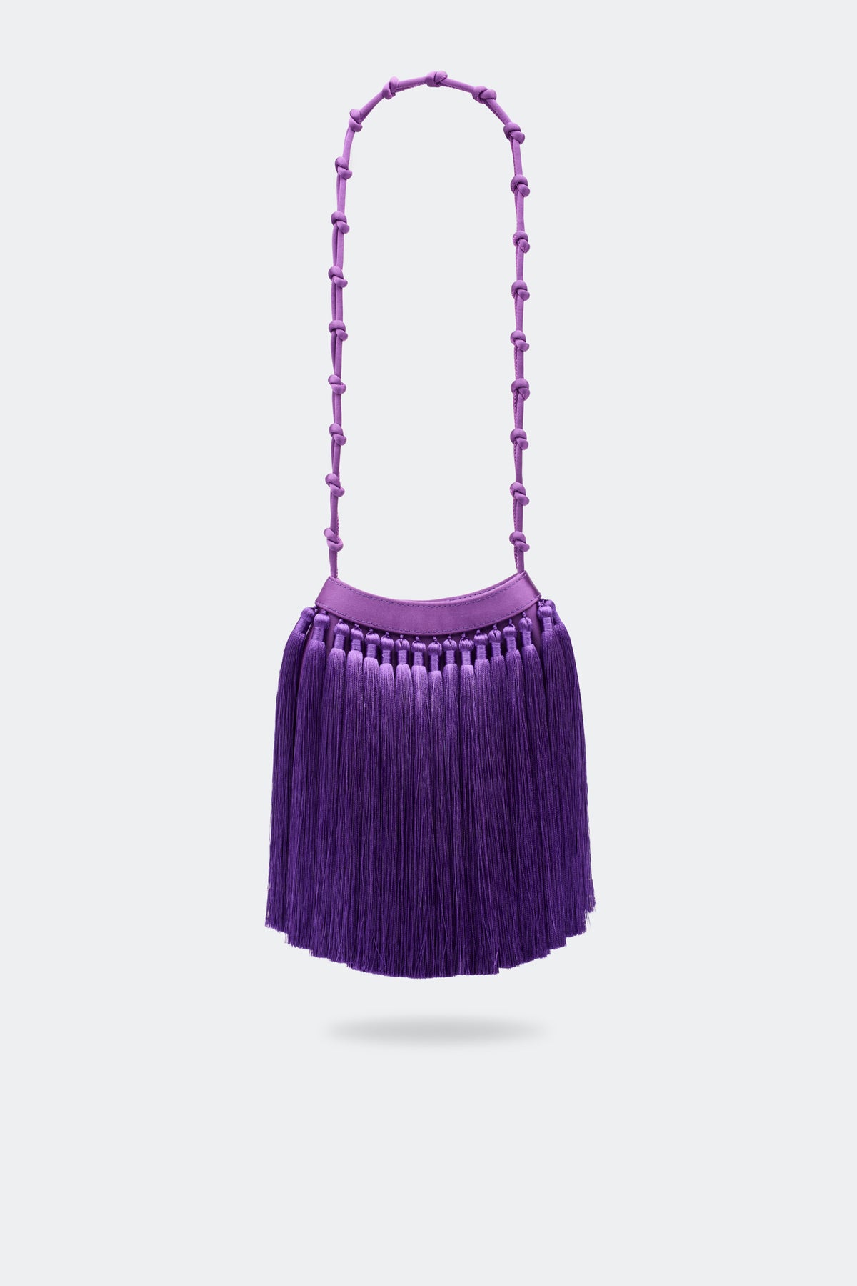 Tassel Knotty Bag In Bright Violet
