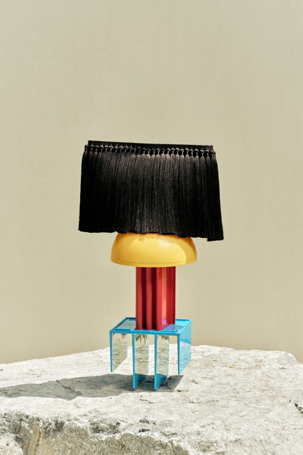 Tassel Boxy Clutch In Black