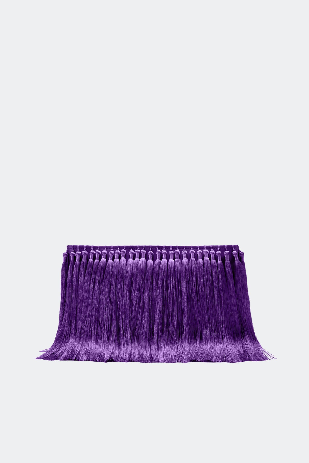 Tassel Boxy Clutch In Bright Violet