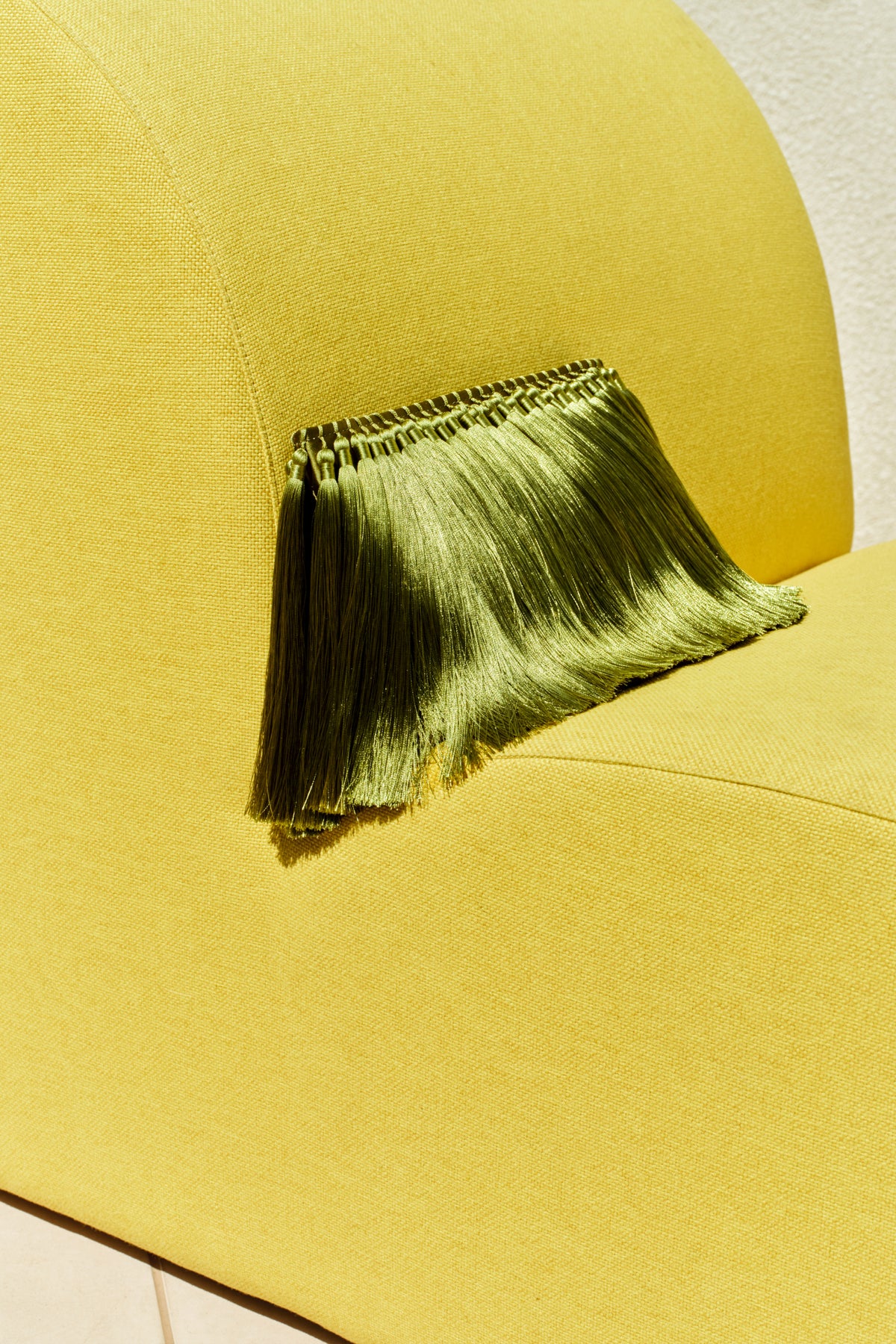 Tassel Boxy Clutch In Moss Green