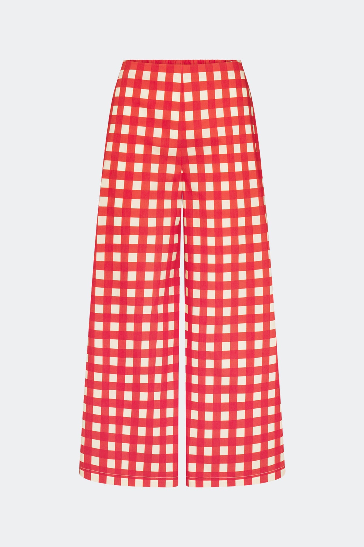 Toni Poplin Pant In Tomato/White Gingham