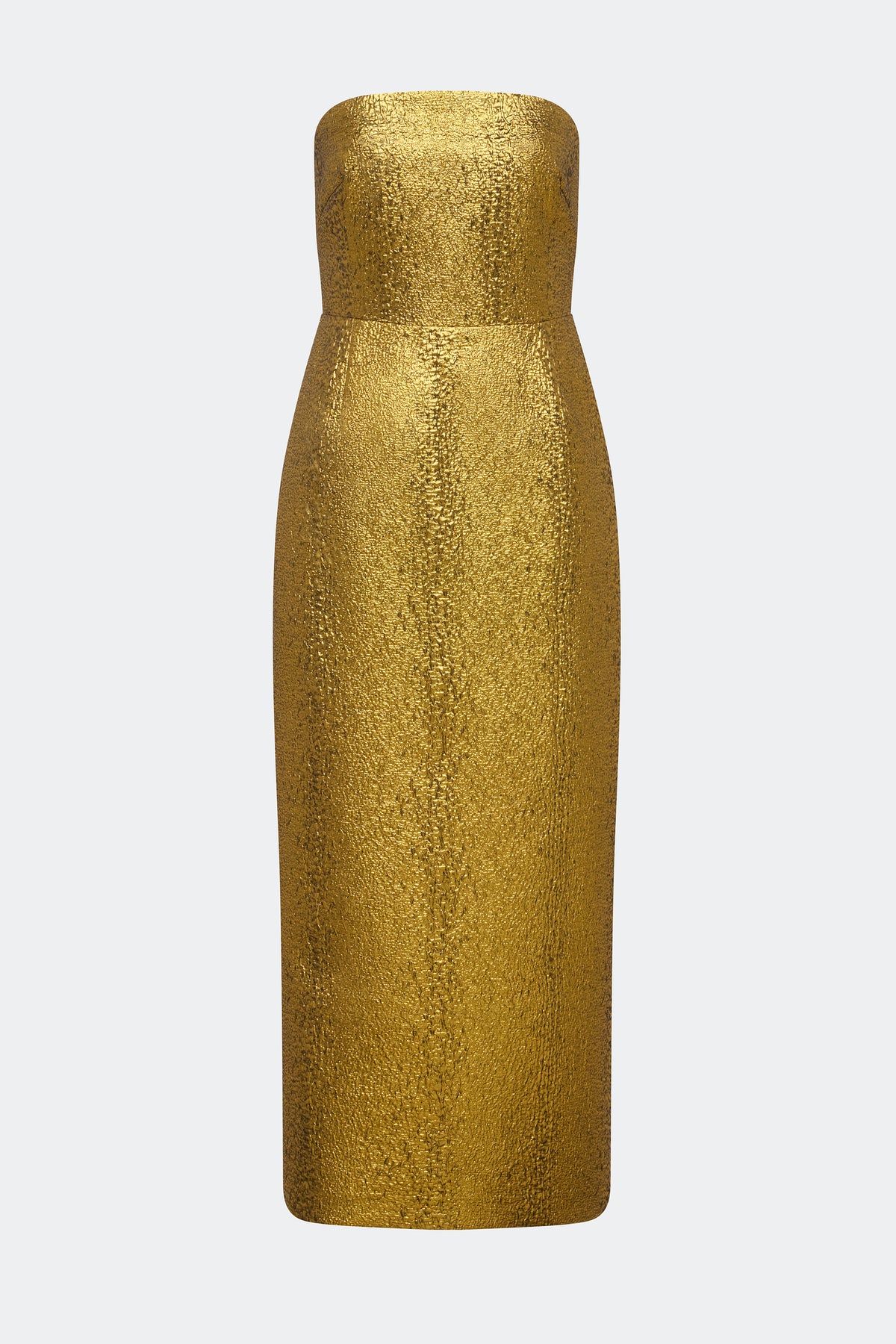 Verdelle Metallic Midi Dress In Star Gold