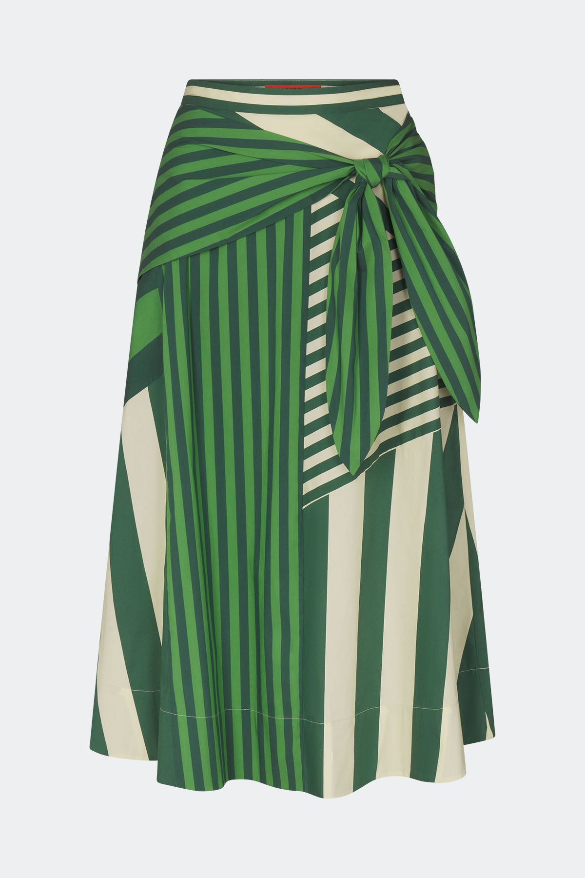 Vita Wrap Skirt in Green Stripe Combo