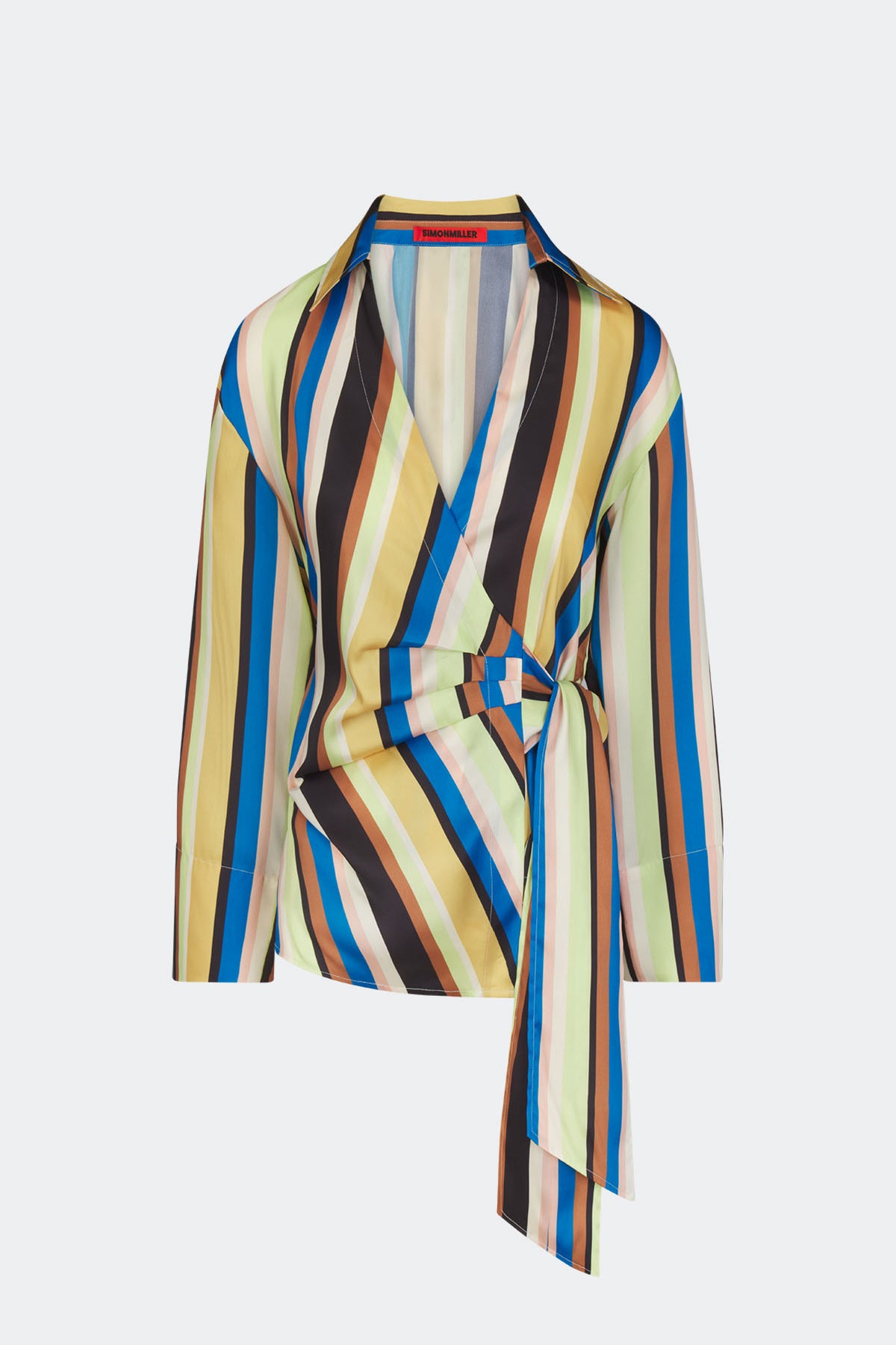 Vietta Twill Top In Ocean Stripe