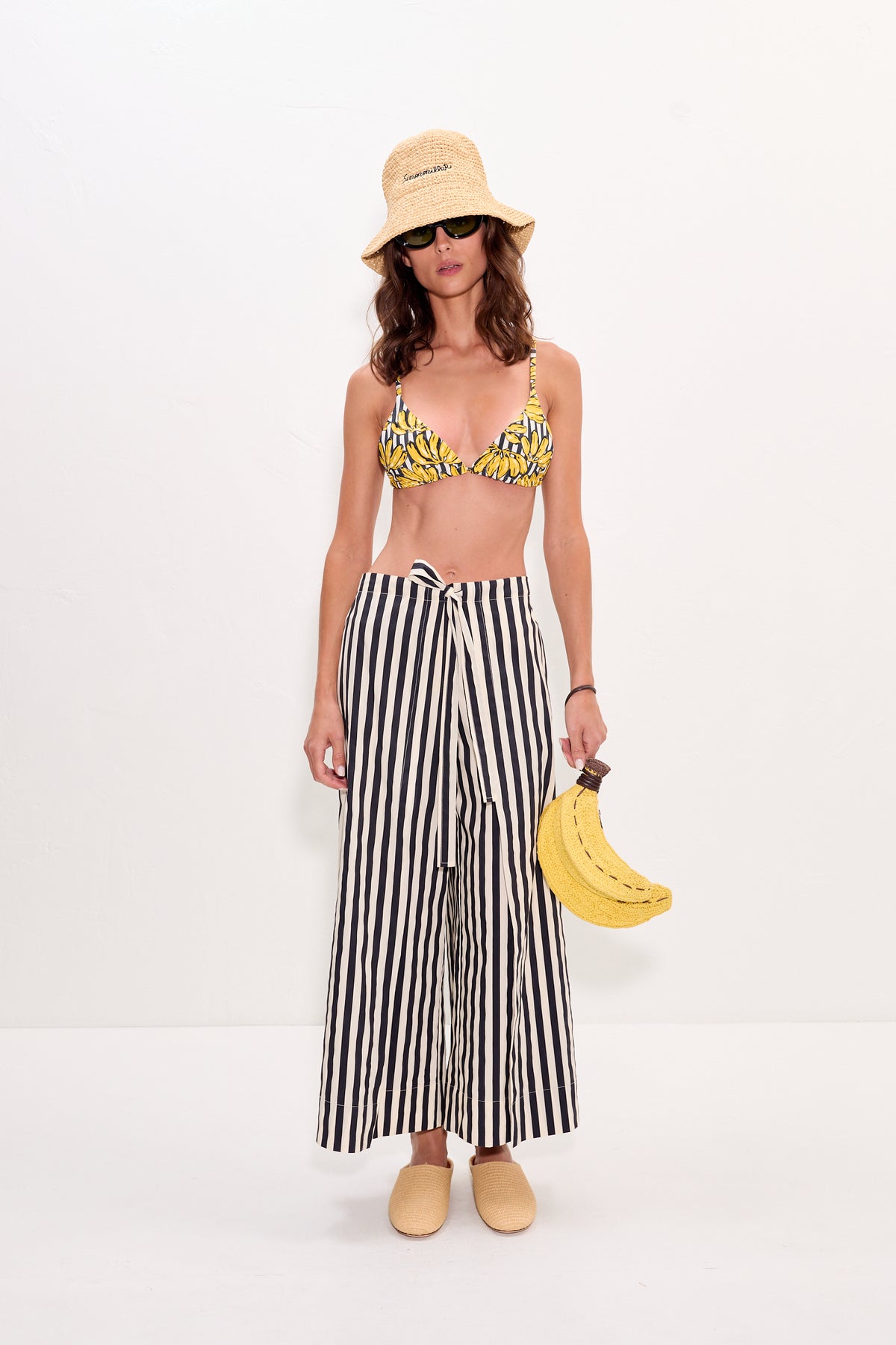 Bwai Bikini Top In Banana Stripe