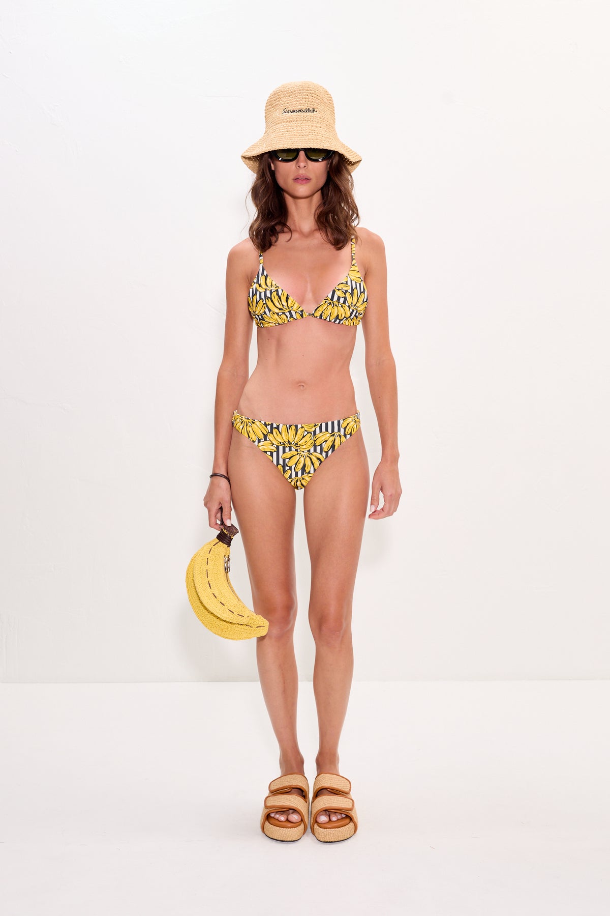 Bwai Bikini Top In Banana Stripe